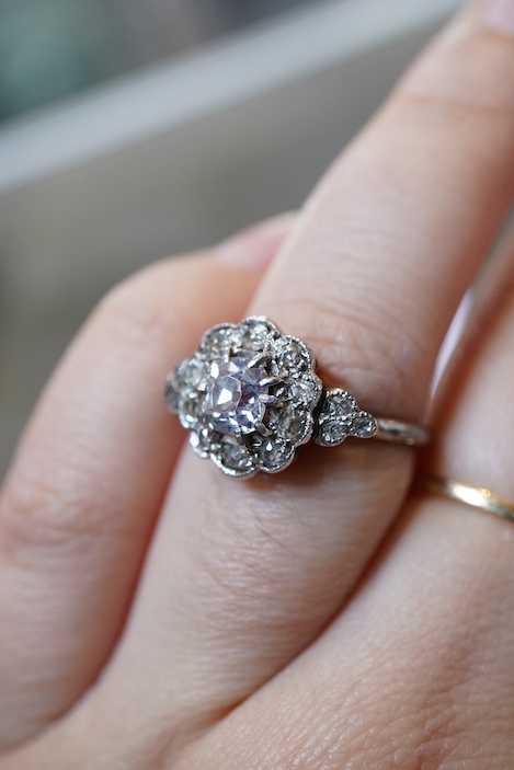 A diamond ring, early 20th century